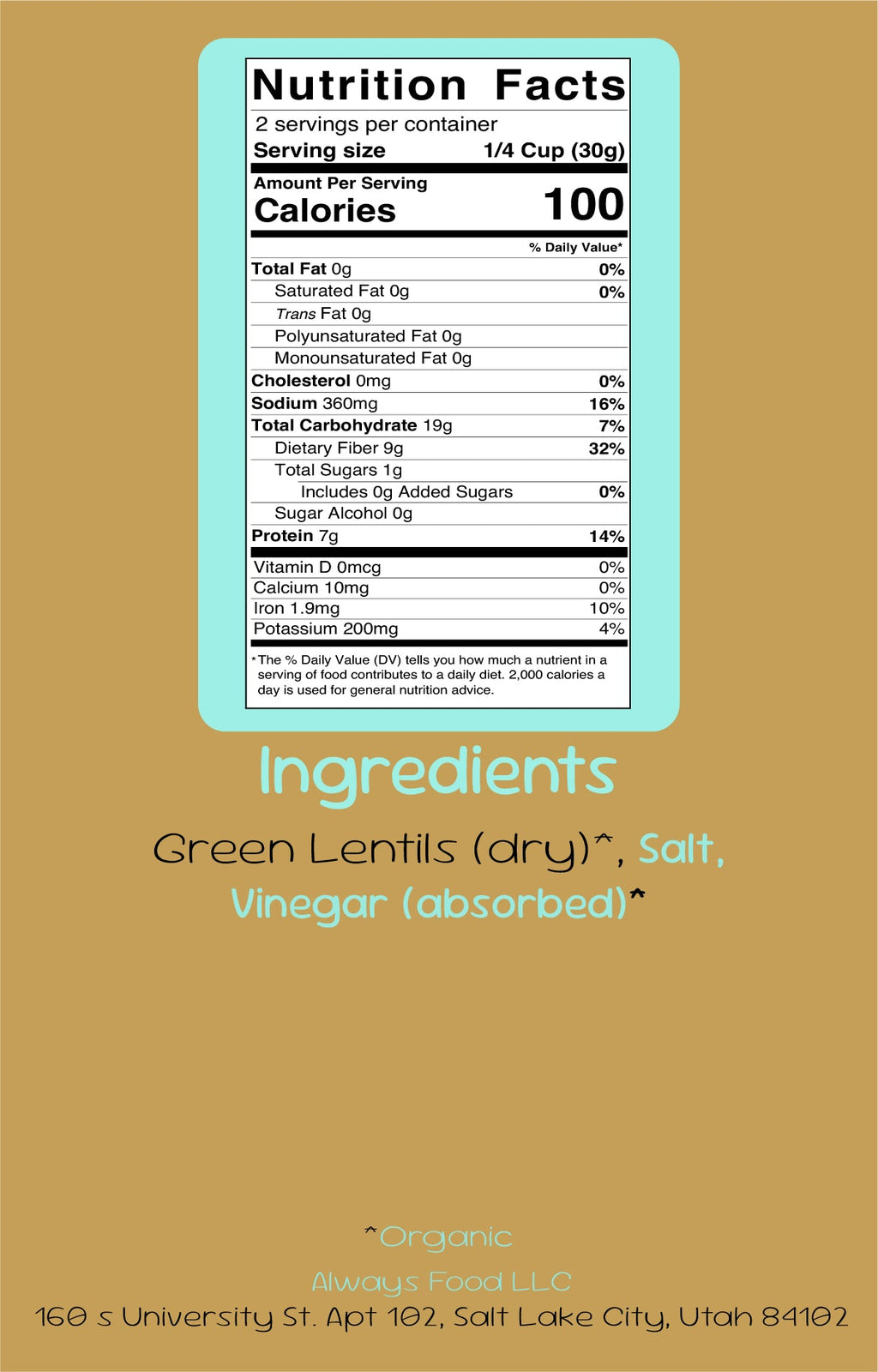 Always Lentils – Salt & Vinegar