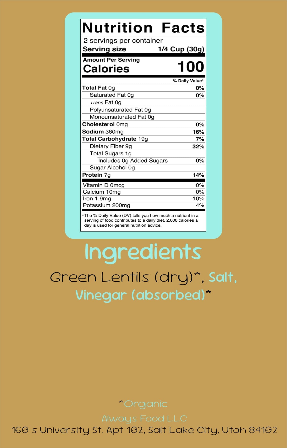 Always Lentils – Salt & Vinegar